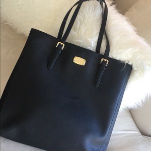Michael Kors black leather tote